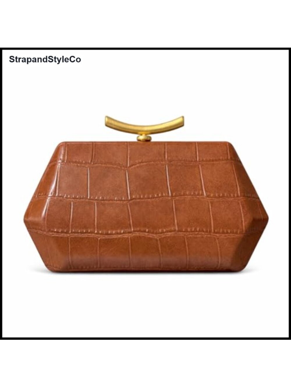 PU Leather Clutch Purse Crocodile Print Crossbody Evening Bag with Chain